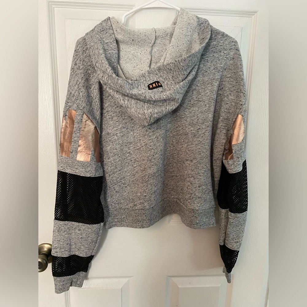 PINK crop top sweatshirt hoodie - Picture 3 of 4